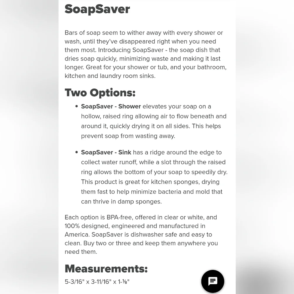NWT WeatherTech SoapSaver--Shower in Clear